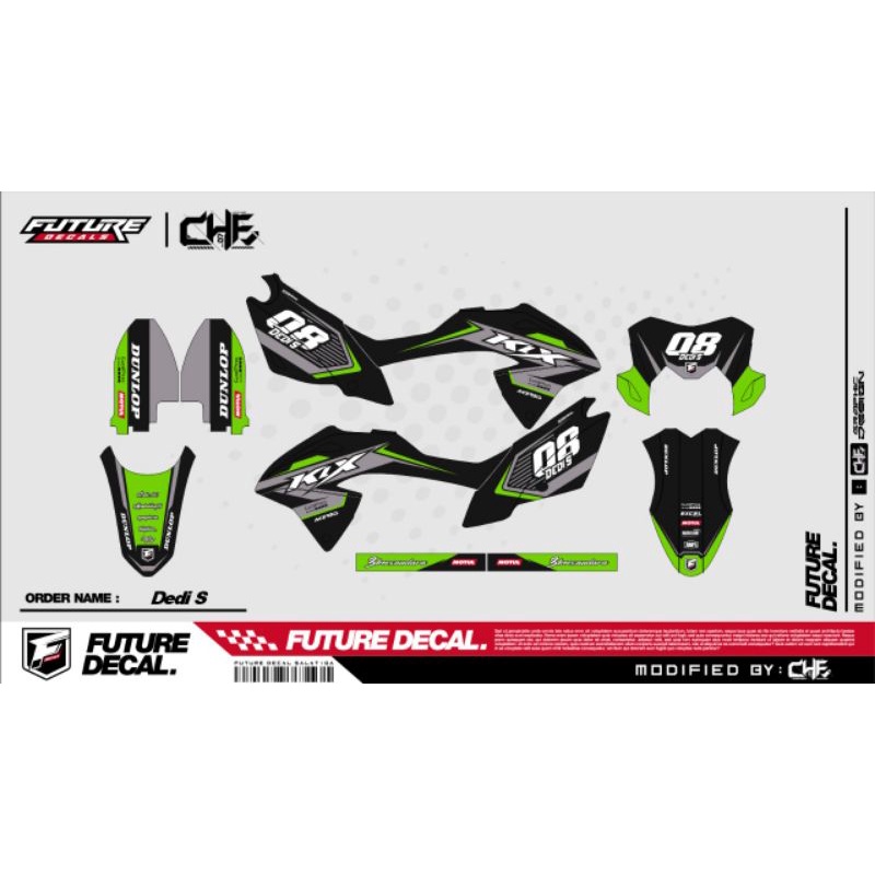 DECAL KLX BF/ D TREKER GLOSY