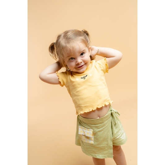 NEW MOTIF BOHOPANNA CURLY CROP TOP 1-10 Tahun (Kaos Anak) Boho Baby