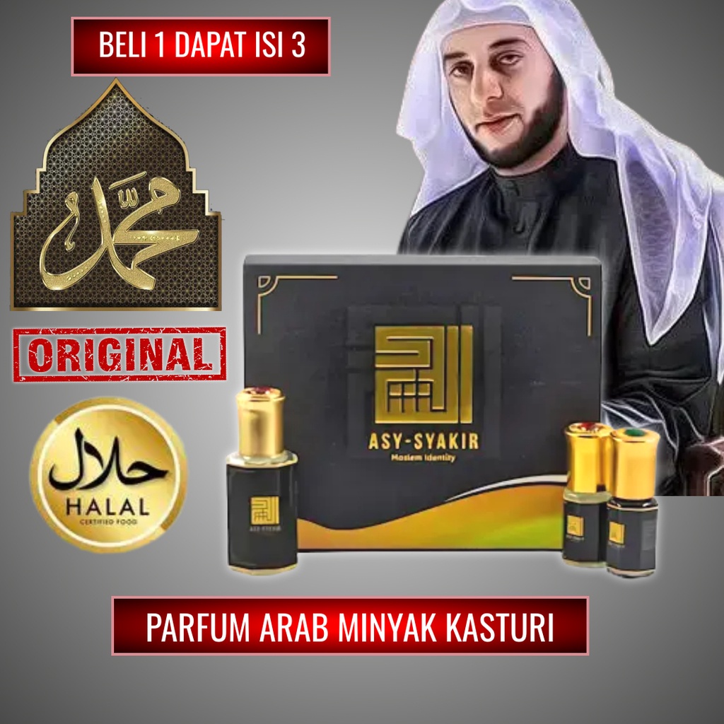 Minyak Wangi Parfum Kasturi Asy-Syakir Wewangian Arab Bernuansa Tanah Suci Makkah Asli Original Prem