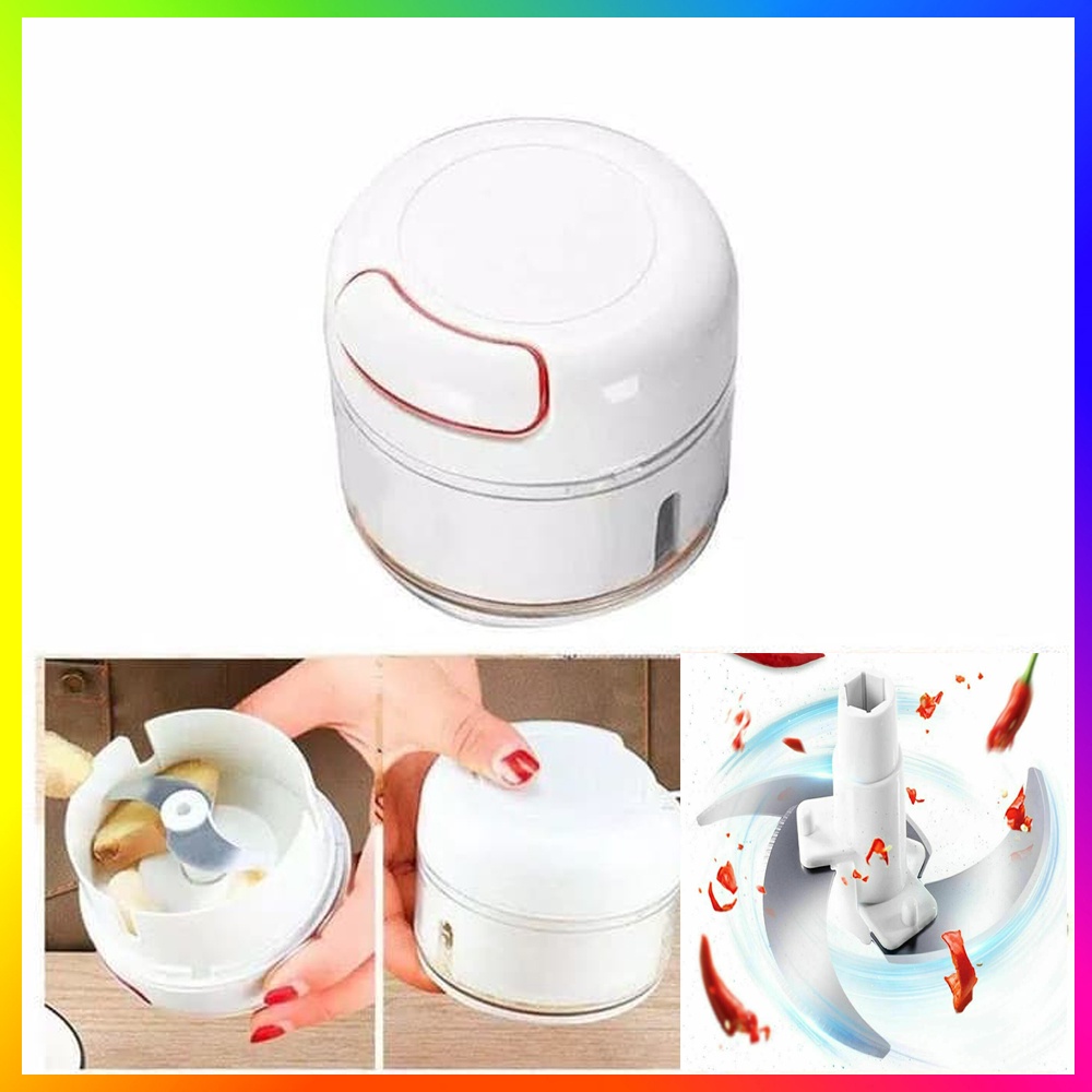 Mini Speedy Chopper Blender Tangan Tarik Manual Alat Pencacah Food Chopper  Blender Tarik Tangan Penghalus Daging Bumbu Serbaguna Mini Food Chopper - Blender Tarik Tangan Manual Mini Speedy Chopper - Alat Pemotong Manual Mini Warna Random / Acak