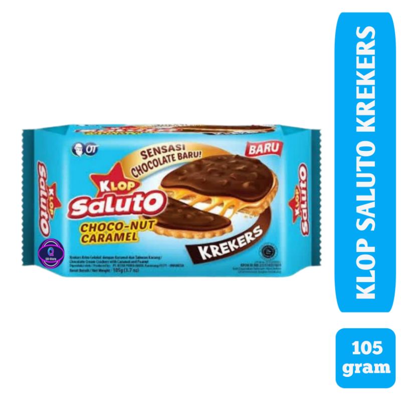 Klop Saluto 105 gram Krekers Coklat Caramel Kacang