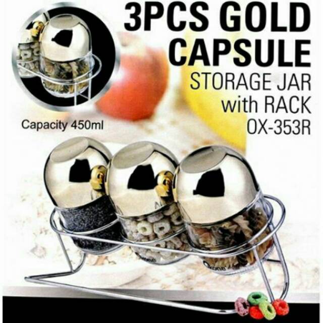 Oxone OX-353 Toples Penyimpanan Kaca