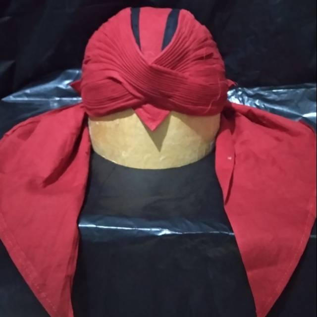 Blangkon Alusan Merah polos putih polos merah putih