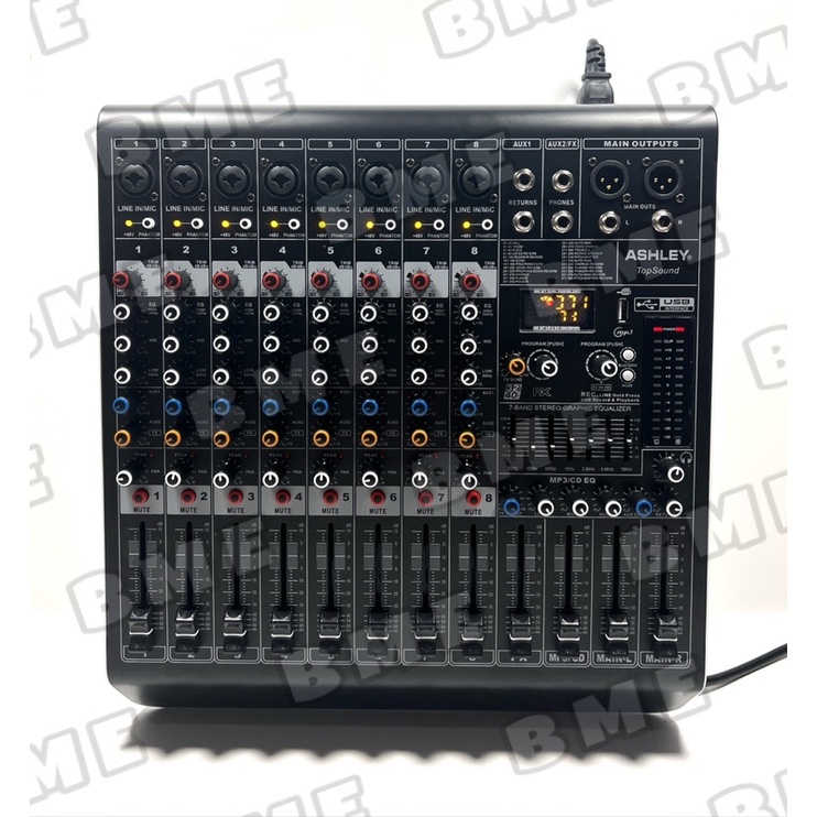 Power Mixer 8 Channel Ashley TopSound Top Sound Original Ashley