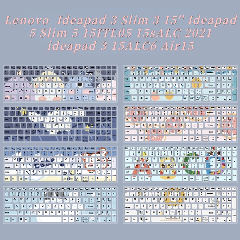 Cover Pelindung Keyboard Motif Kartun Bunga Untuk Lenovo Ideapad 3 Slim 3 15 '' Ideapad 5 15ITL05 15sALC 2021 Ideapad 3 15alc615