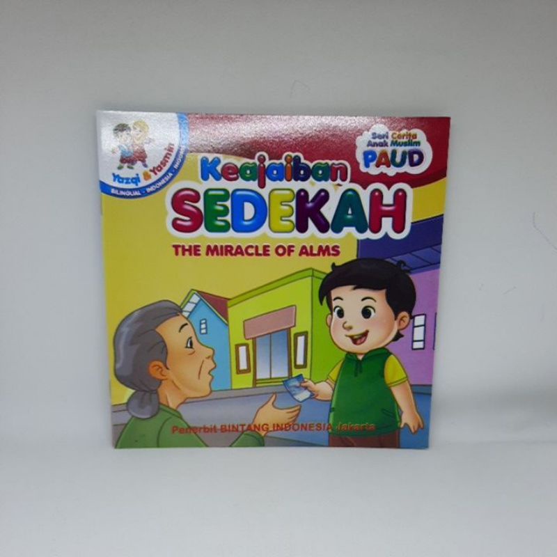 Buku Cerita Seri Anak Muslim Paud Seri Keajaiban - Billingual Full Colour-Keajaiban Sedekah