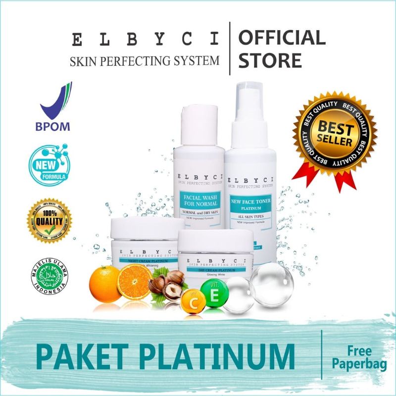 elbyci original 100000% original, sabun toner cream siang &amp; malam