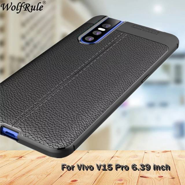 Case Vivo V15 Pro Casing Auto fokus leather softcase Premium