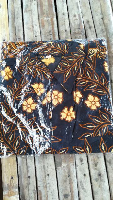 Distro Batik Hrb026 Kenongo Kemeja Tosca Pende Pekalongan Padi M L Xl Sogan Tulis Halus Kemeja Batik