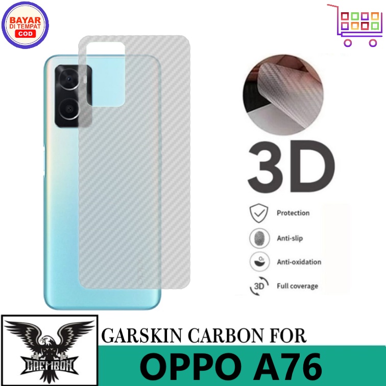 Promo Garskin Oppo A76 Premium Anti Gores Belakang Handphone Anti Lengket Bekas Lem