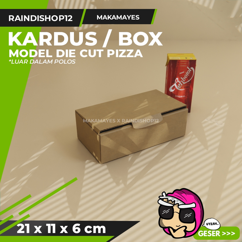 

(MIN 150 PCS) BOX 21 X 11 X 6 CM KARDUS DIE CUT PIZZA KEMASAN PACKAGING KADO
