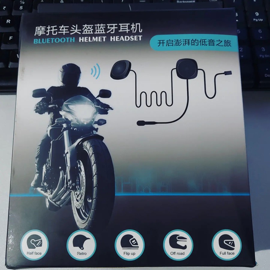 Headset Bluetooth Helm Motor T2 - Bluetooth 5.0 Motorcycle Helmet