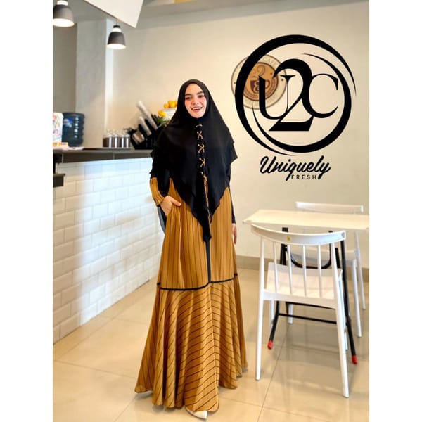 Gamis zanetta set premium by U2C Fashion muslim wanita Dress muslim set syar'i Gamis terbaru koleksi