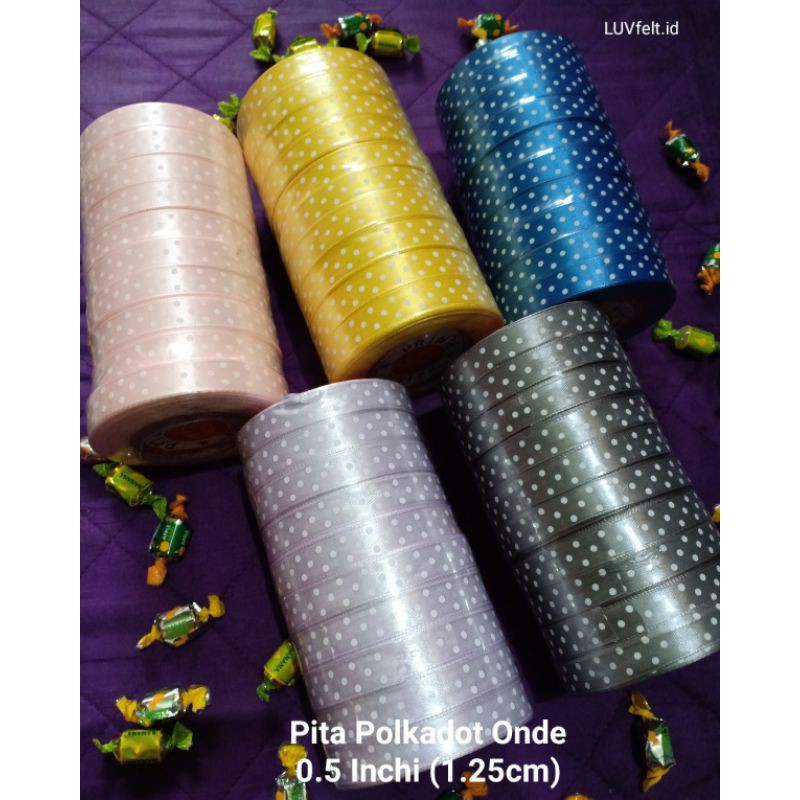 

Per Roll Pita Polkadot / Bintik / Onde 0.5 Inchi (1.25cm)