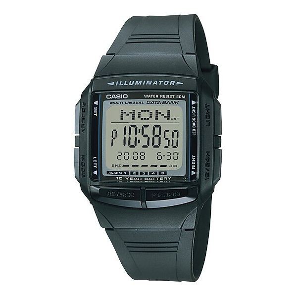 JAM TANGAN CASIO DATABANK DB-36-1A ORIGINAL - DB36 HITAM
