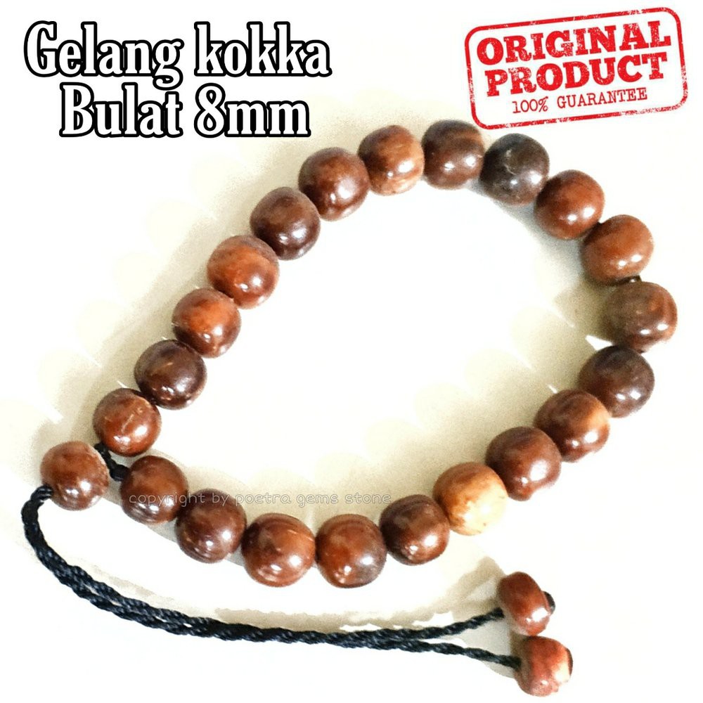 GELANG KESEHATAN KAYU ASLI KAOKAH MODEL BULAT 8MM