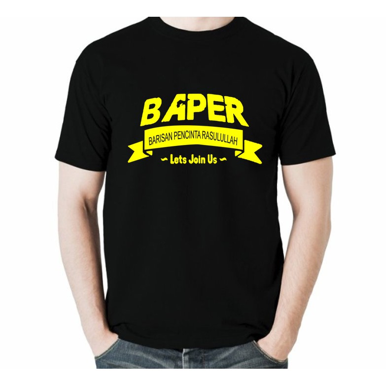 Kaos Baju Dakwah Islam BAPER Barisan pencinta Rasulullah Keren