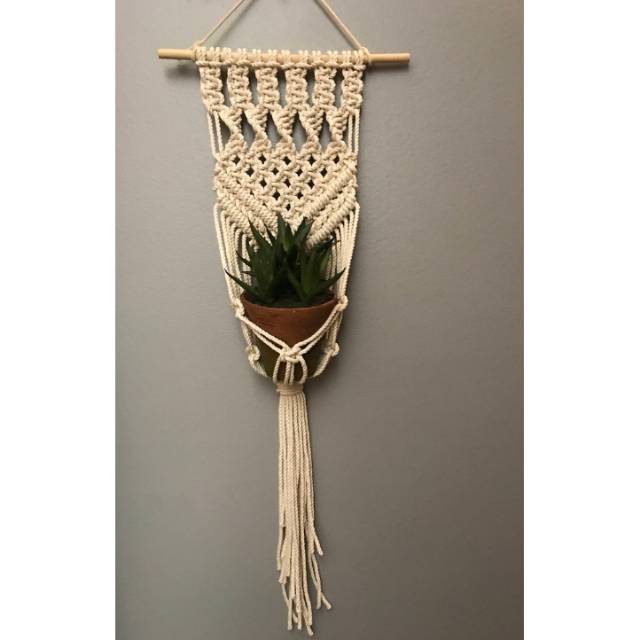 READY STOK) macrame pot gantung/ Macrame plant hanger (POT 046)