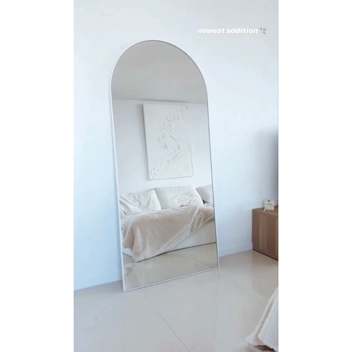 Kaca cermin oval full body standing