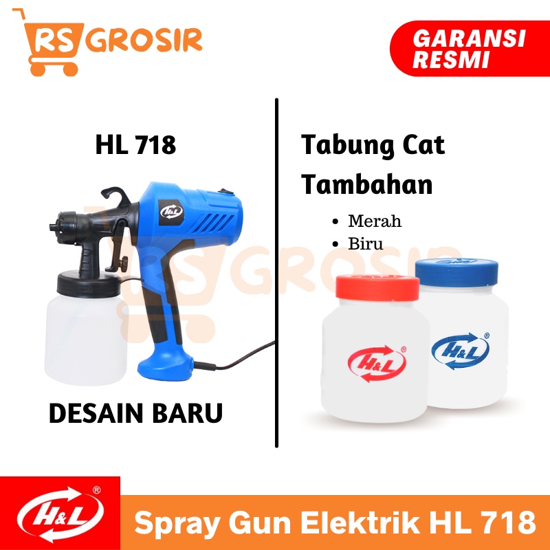 h l hl 718 electric spray gun alat semprot cat tembok   tabung cat 718 719