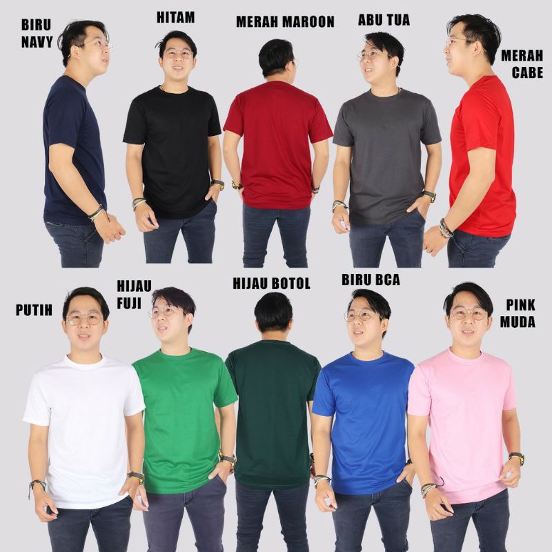 KAOS POLOS COMBED 30s TERMURAH BAHAN MENYERAP KERINGAT