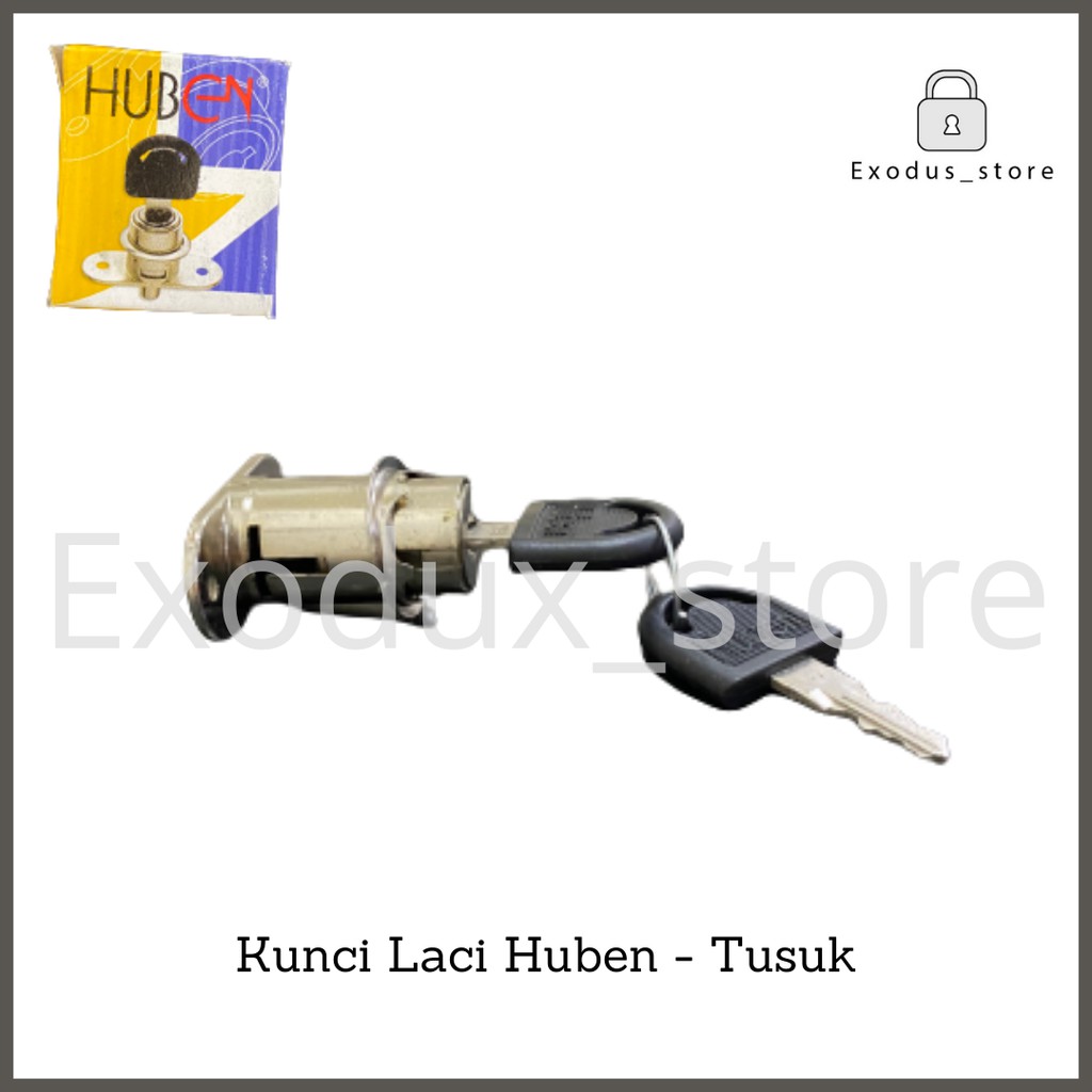 Kunci tarikan laci / lemari kayu / loker HUBEN model tusuk / push lock