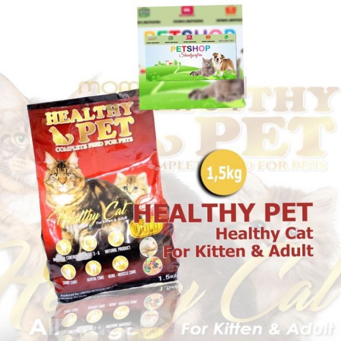 MAKANAN KUCING HEALTHY PET KITTEN ADULT 1.5KG / 1.5 KG FRESHPACK ALL STAGE