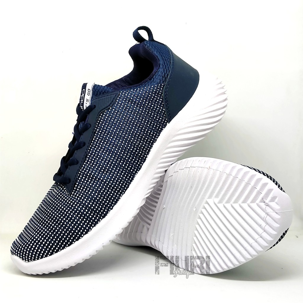 FIURI - Ando Original - XANDER 39-43 Navy - Sepatu Kets Pria - Sepatu Sneakers Pria - Sepatu Olahraga Sport Pria - Sepatu Casual - Sepatu Jogging Lari Fitness Gym Senam Pria - Sepatu Sekolah Bertali SD SMP SMA - Fiuri