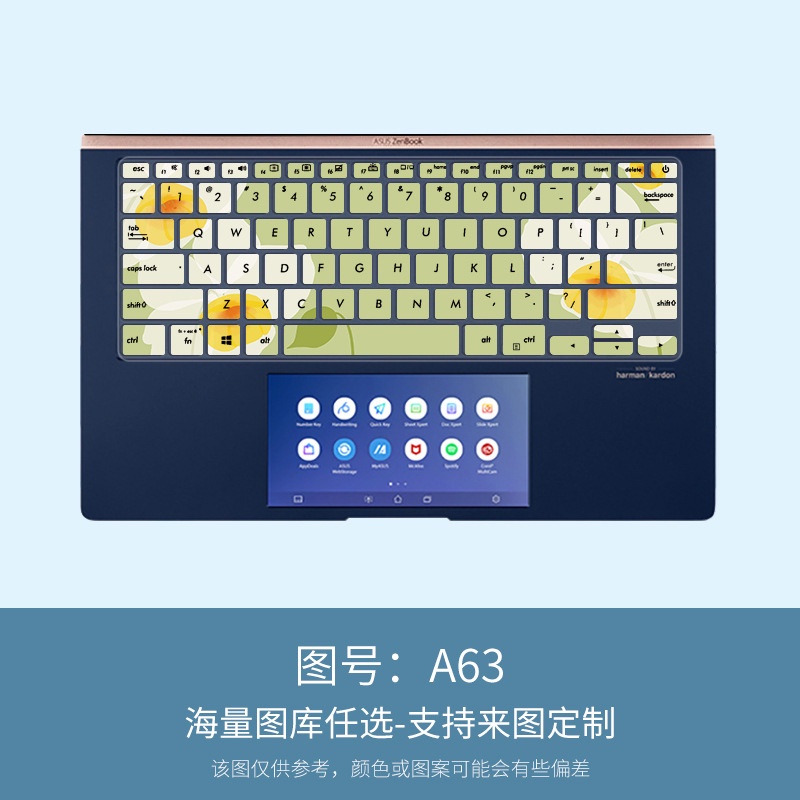 Film Pelindung Debu Keyboard Laptop Motif Kartun Bunga Untuk Asus U4300 U4300FN 14inci ZenBook U2 U4300 ZenBook 14 UX433 Deluxe14 X (2019) U14F (500S