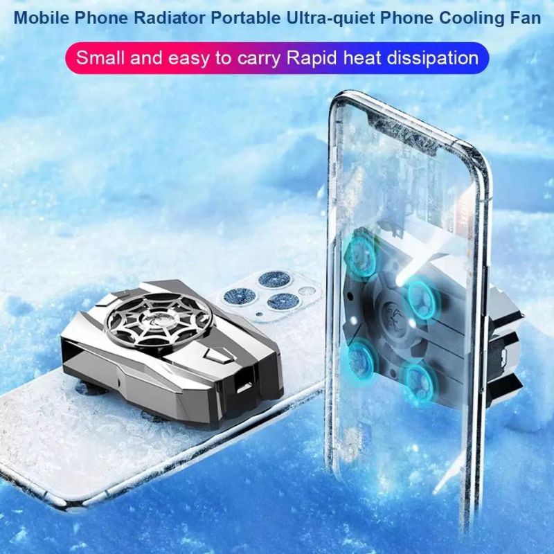 SPIDER Cooling fan mobile phone cooler radiator ultra quiet rechargeable for MLBB PUBG CODM LOKI Cooler Set Tv Box Pendingin Tv Box