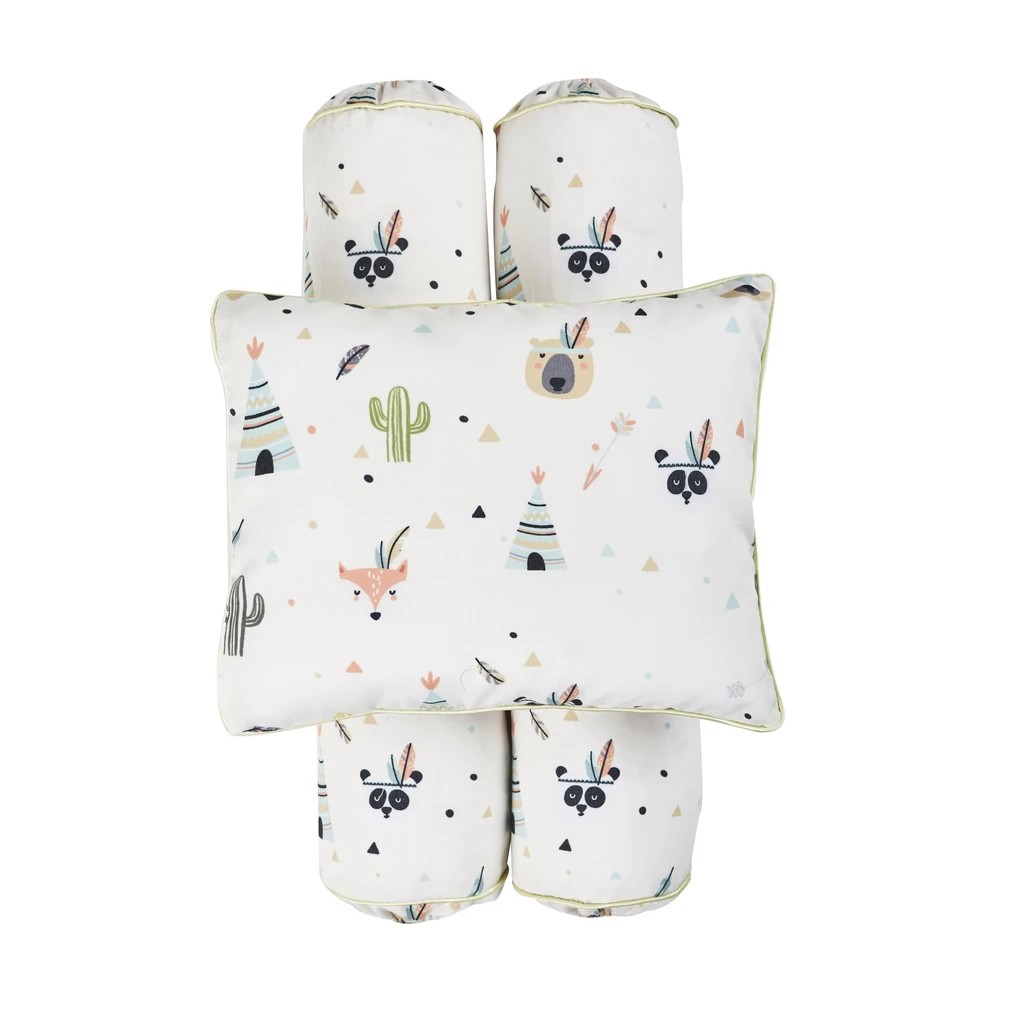 Cotton Seed Pillow &amp; Bolster Set