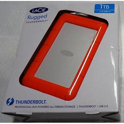Terbaru LACIE 1TB RUGGED THUNDERBOLT USB 3.0 HARDDISC EXTERNAL HARDDISK HDD 35