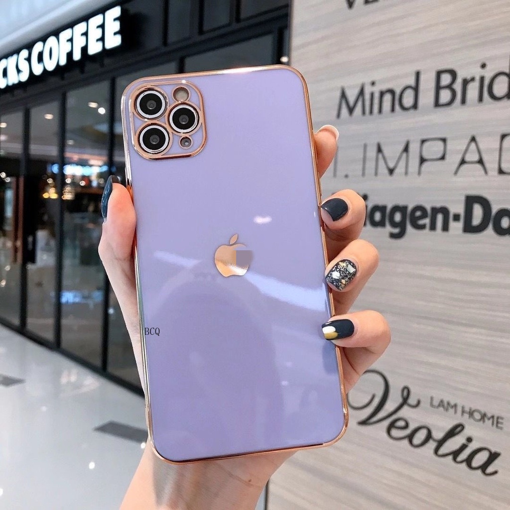 Casing Soft Case Electroplating Rose Gold Untuk Iphone 12 / 12pro / 12promax / 11 Pro Max / 6plus / 7 / 8 / 6 / 6s / 7plus / 8plus