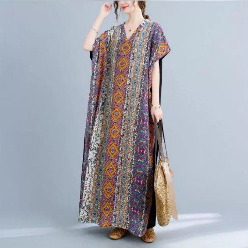 MDLV ~ 91982# Homewear Maxi Dress Maxi Jumbo Import