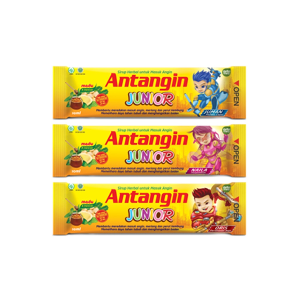 Antangin Junior Sirup Herbal Untuk Masuk Angin 1 box isi 5sachet