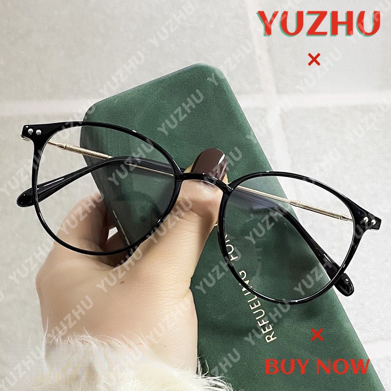 Kacamata Hitam Photochromic Anti Radiasi Bentuk Bulat Warna Abu-Abu Untuk Pria Dan Wanita