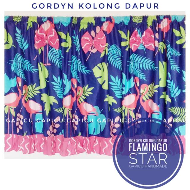 Cuflamingo gorden gordyn korden horden curtain kolong dapur shabby chic