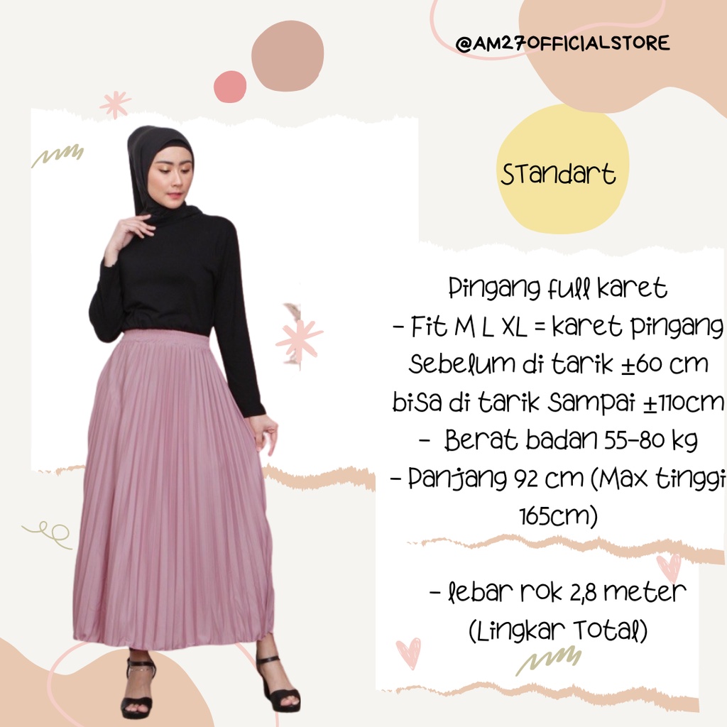 ROK PLISKET PANJANG PREMIUM MAYUNG REMAJA DEWASA JUMBO