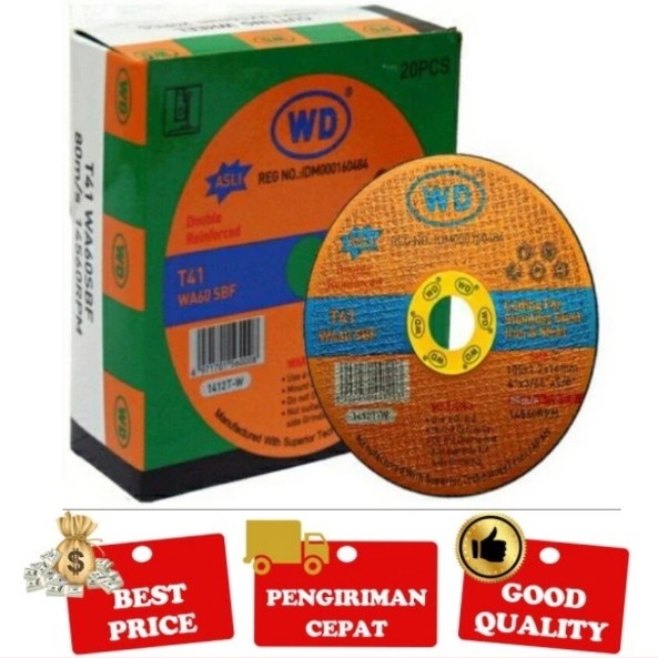 1 Kotak Batu Gerinda Batu Gerinda Potong Besi Mata Cutting WD 4 x 1,2