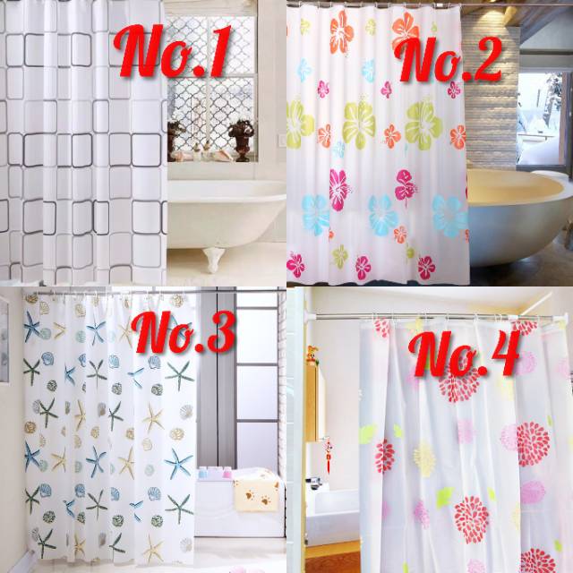 BS703 SHOWER CURTAIN TIRAI KAMAR MANDI