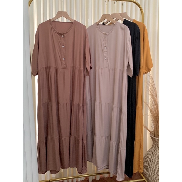 DRESS ICHANA RAYON TWILL // DRESS LENGAN PENDEK