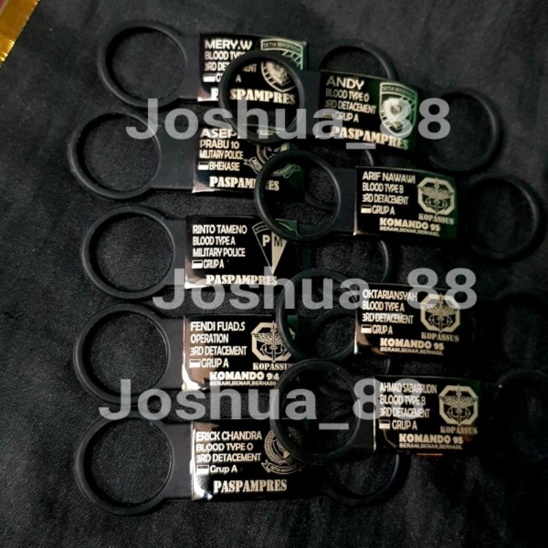 TAG ID.GARMIN TAG ID.JAM Gratis custom ukir logo Kopassus.Paspamres bisa logo sendiri