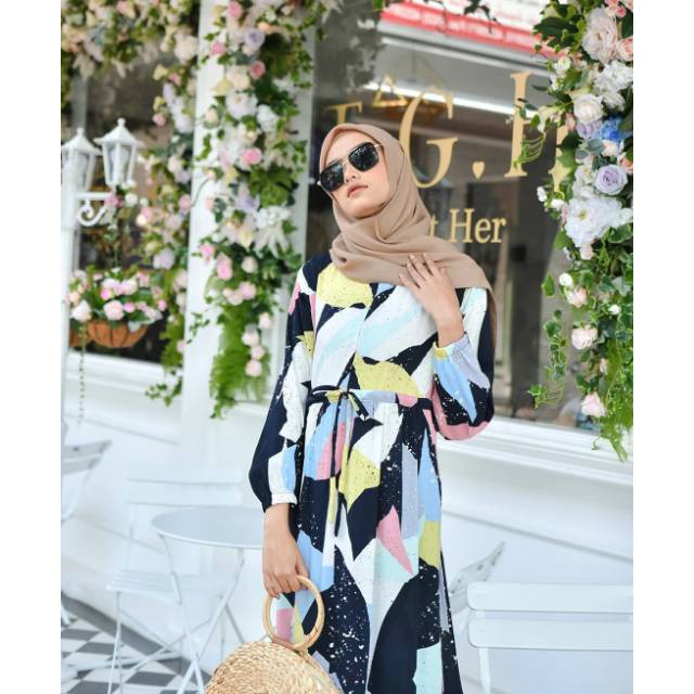 PAKAIAN MUSLIM WANITA - KALISTA DRESS - DRESS WANITA - CASUAL DRESS