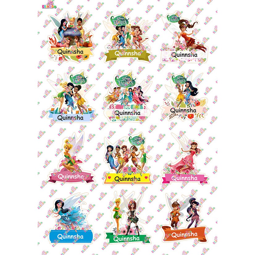 

LABEL NAMA FAIRY TINKERBELL 48 STIKER - ANTI AIR/LUNTUR-2 Nama FR1L2