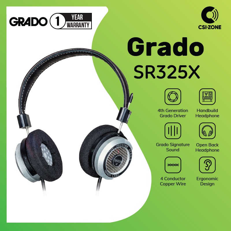 Grado SR325X Prestige Series On Ear Open Back Headphone