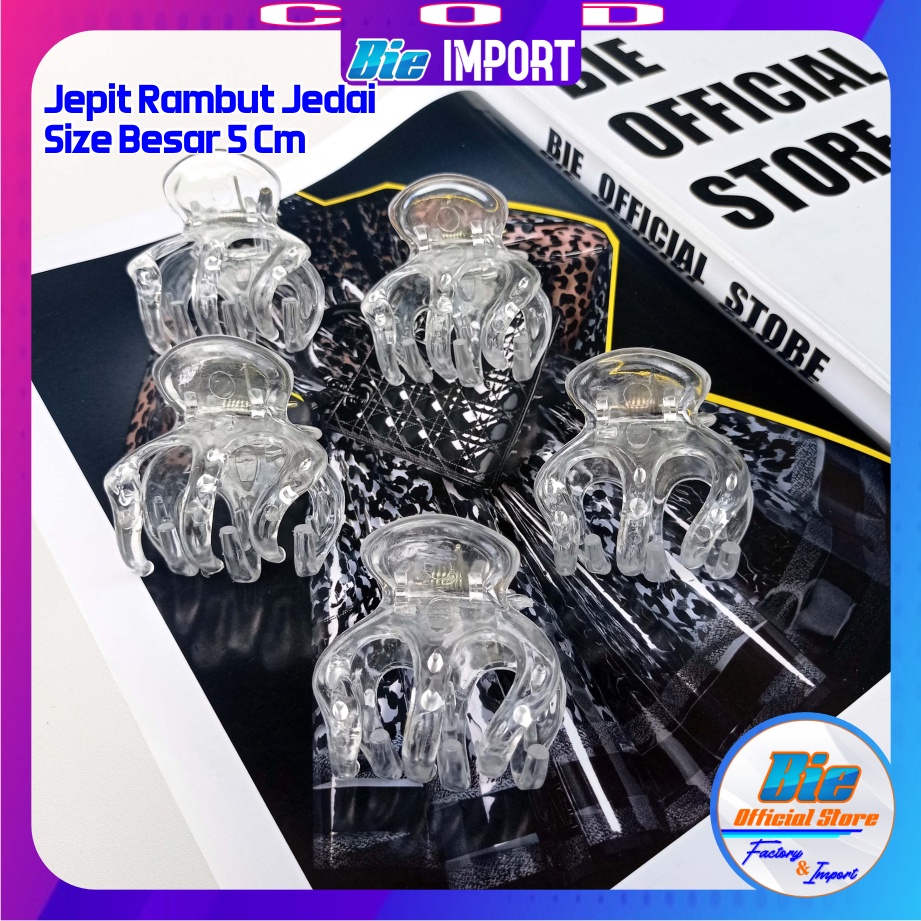 Jepit Jedai Bangkok Besar 5Cm Bahan Tebal Kualitas Ekspor / Jepit rambut Jedai Besar