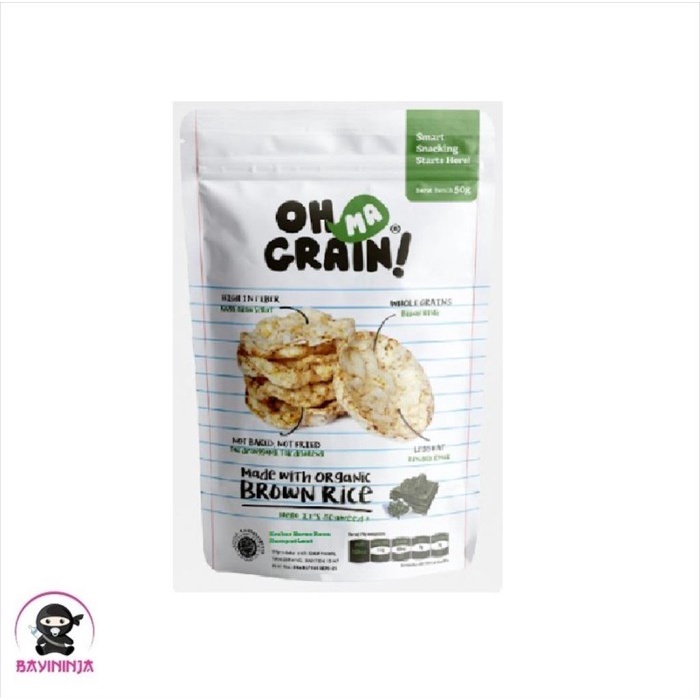 

OH MA GRAIN Popped Rice Crackers Seawed 50 g T-Ninjabayi 01
