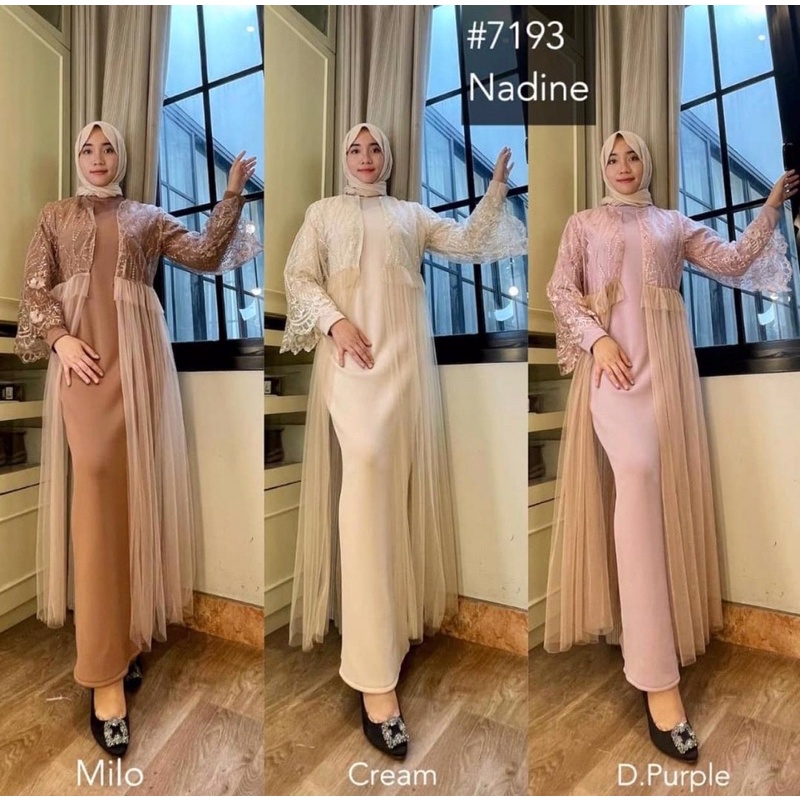 Dress nadine brokat party mewah