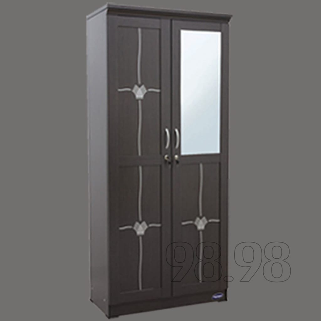 TOPPAN Lemari Pakaian 2 Pintu Murah - Lemari Pakaian Murah Catelya - Medan - VW Furniture