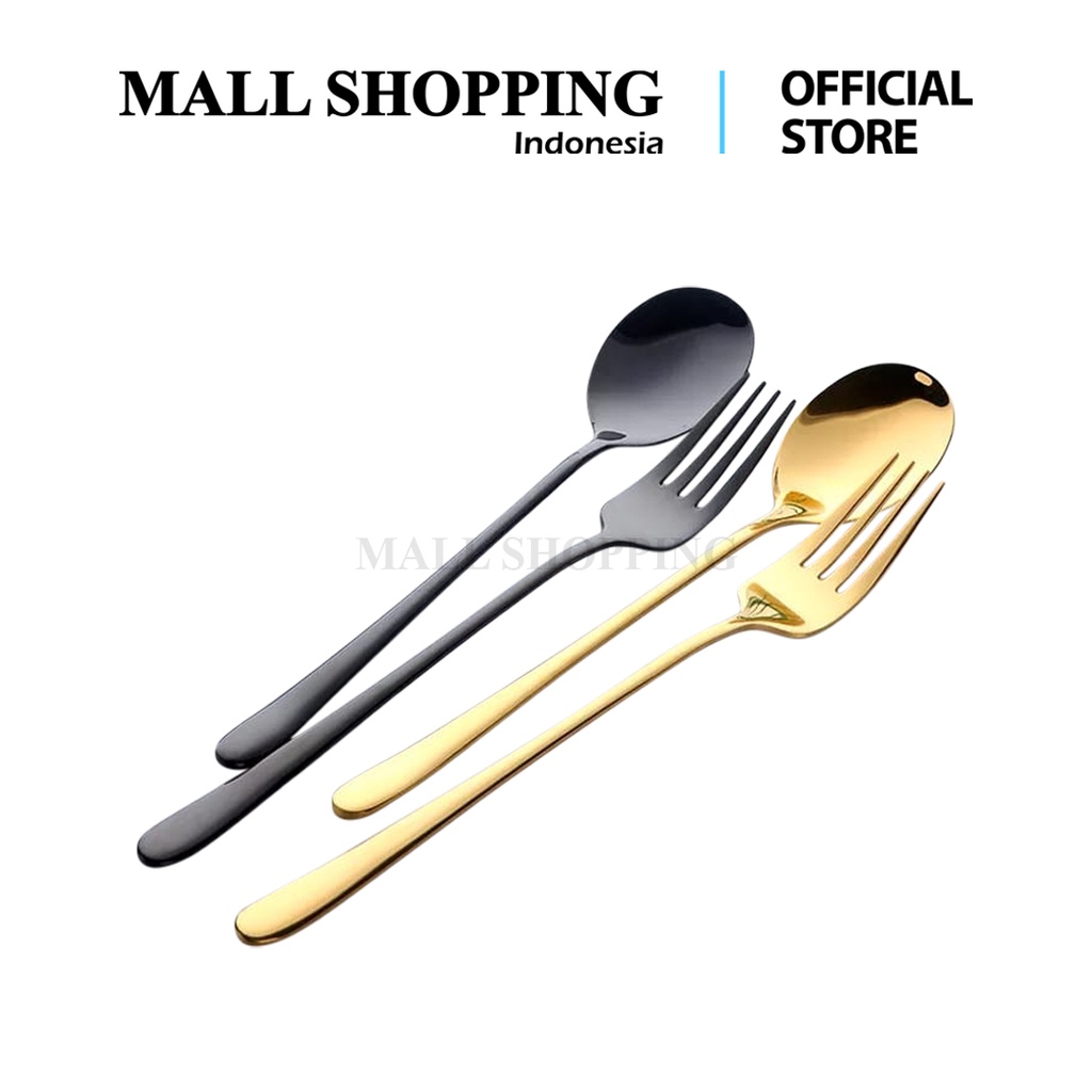 (COD) Sendok Garpu Korea Stainless 1PCS Spoon Fork Stainless MALL SHOPPING